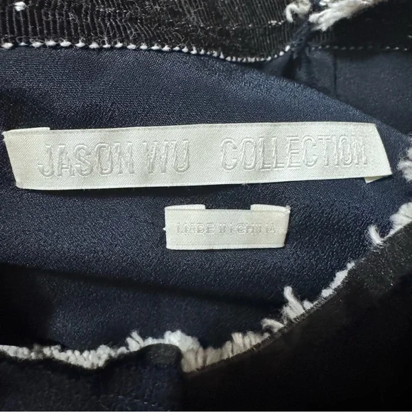 JASON WU COLLECTION•Floral Bead Sequined Midi Shift Dress•Navy•Sz 6 - Picture 9 of 12